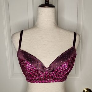 Victoria's Secret Very Sexy Satin Lined Demi Bustier Long Line Bra 34D